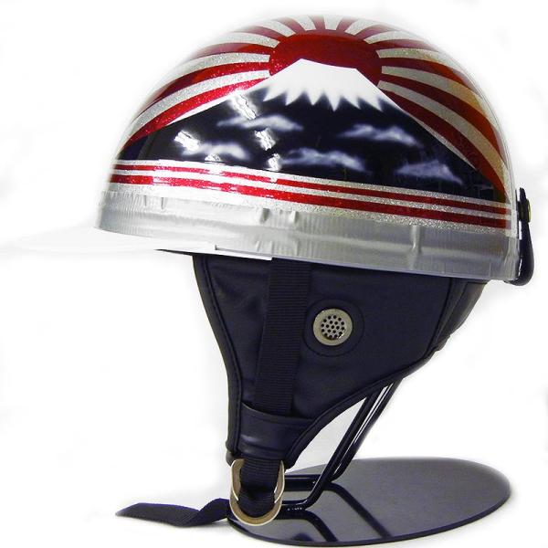 ドリーム カスタムペイント コルク半キャップ ヘルメット 富士日章