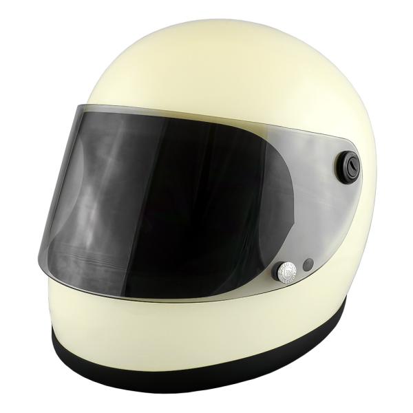 フルフェイスヘルメット アイボリー×ライトスモークシールド Lサイズ:59-60cm VT7 NEO VINTAGE VT-7 ステッカー付き