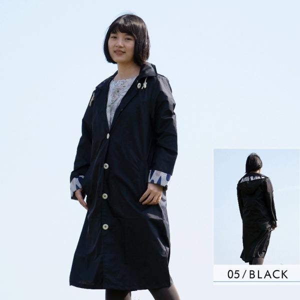 レインコート 自転車 レディース ワークコート Wpc ブラック Freeサイズ 女性 キャンプ 撥水 登山 アウトドア 雨 便利 北欧柄 低価格化 かっぱ