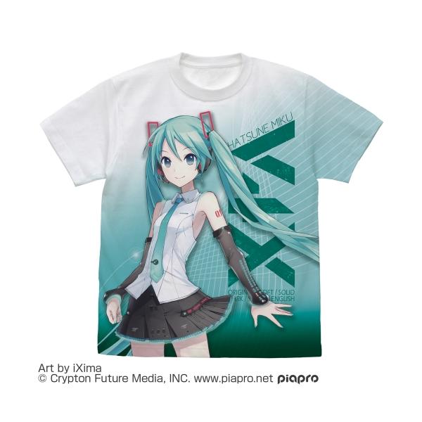 初音ミク V4X フルグラフィックTシャツ WHITE Mサイズ コスパ【予約/5