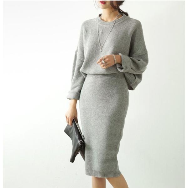 ニット 上下セット スカート トップス グレー ニット スカート 15 新作 レディース 大人 Buyee Buyee 日本の通販商品 オークションの代理入札 代理購入