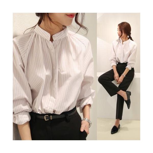 ブラウス 長袖 ピンストライプ ノーカラーシャツ シャツ ブラウス 15 春夏 新作 アリス レディース 大人 ファッション Buyee Buyee 日本の通販商品 オークションの代理入札 代理購入