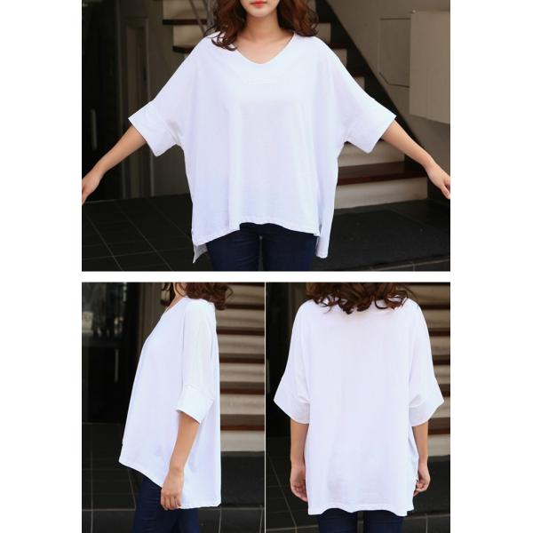 夏 カットソー レディース Tシャツ チュニック 無地 白 ゆったり ドルマン 体型カバー レディース 40代 50代 ファッション 女性 黒 白 Buyee Buyee 日本の通販商品 オークションの代理入札 代理購入