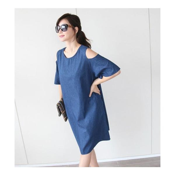 ワンピース レディース デニムワンピ オフショルダー 膝丈 半袖 17 春夏 50代 40代 ファッション 女性 Buyee Buyee Japanese Proxy Service Buy From Japan Bot Online