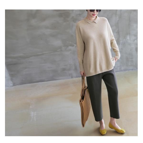 ニット レディース 大人 トップス 襟付き 無地 長袖 秋冬 40代 50代 60代 ファッション 女性 上品 ミセス 黒 ベージュ Buyee 日本代购平台 产品购物网站大全 Buyee一站式代购 Bot Online