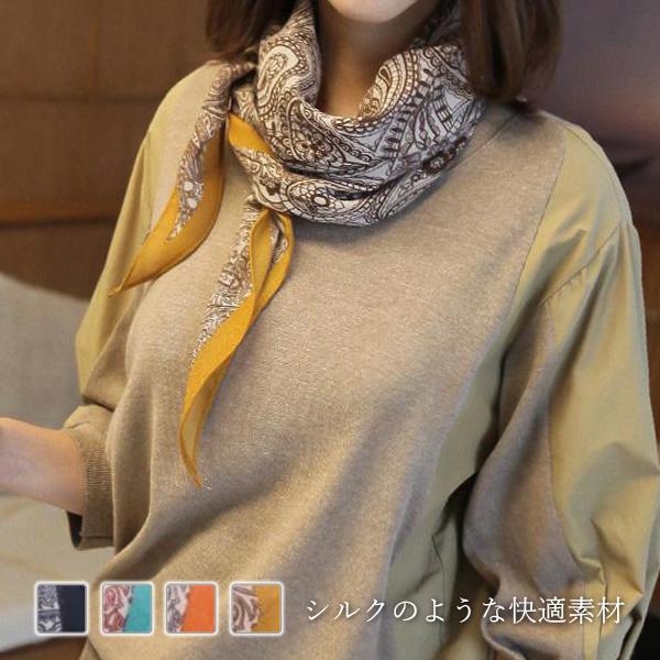 スカーフ レディース 40代 50代 60代 ファッション おしゃれ 女性 上品 黒 紺 青 ペイズリー柄捺染 ライン配色 春秋物 高品質 ミセス Zm F1385 Alice Style 通販 Yahoo ショッピング