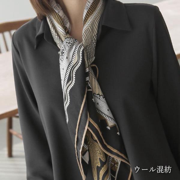 スカーフ レディース 40代 50代 60代 ファッション おしゃれ 女性 上品 ベージュ ウール混紡 配色 正方形 秋冬物 高品質 ミセス Zm F1419 Alice Style 通販 Yahoo ショッピング