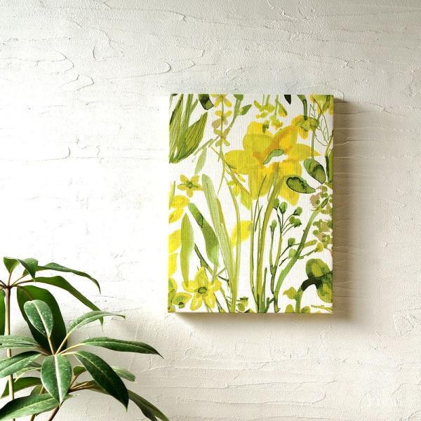 ■FLEUR　フルール■SIZE：400×300×25mm　■付属品 ：ファブリックパネル専用フック、説明書水彩画のようなタッチで描かれた黄色のお花がメインです。淡い色合いが和みます。全体的に色使いも控えめで派手さはないですが、癒されます。...