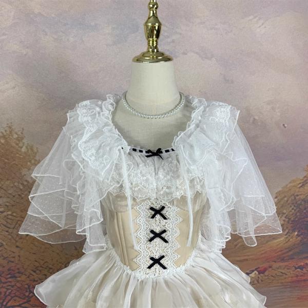 極美品✨ ショートボレロ　羽織り　姫袖　ゴスロリ　黒　高級感 ジャケット調ギャザー姫袖ボレロ | MARBLE | ロリータ ゴスロリ