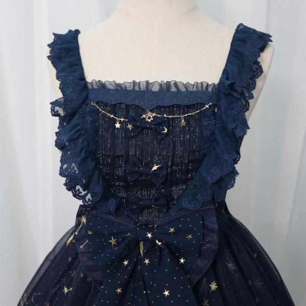 ロリータ ワンピース キャミソールドレス Jsk ジャンパースカート ゆめかわいい 夜空 星 S M L Xl Buyee Buyee 日本の通販商品 オークションの代理入札 代理購入
