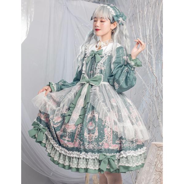ロリータ ワンピース 長袖 花模様 エレガント 宮廷 ゴスロリ ゴシック 選べる4カラー Buyee Buyee Jasa Perwakilan Pembelian Barang Online Di Jepang