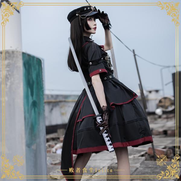 ロリータ 軍ロリ ワンピース レディース 半袖 コスプレ ミニロリ ブラック 可愛い かっこいい Buyee Buyee Japanese Proxy Service Buy From Japan Bot Online