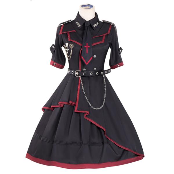 ロリータ 軍ロリ ワンピース レディース 半袖 コスプレ ミニロリ ブラック 可愛い かっこいい Buyee Buyee 日本の通販商品 オークションの入札サポート 購入サポートサービス
