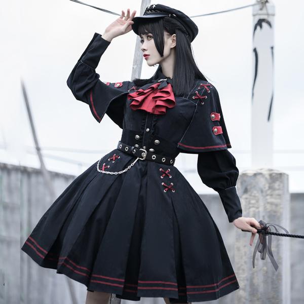 ロリータ 軍ロリ セットアップ ワンピース ブラウス スカート セット 長袖 コスプレ 衣装 制服 軍服 ゴスロリ Buyee Buyee Japanese Proxy Service Buy From Japan Bot Online