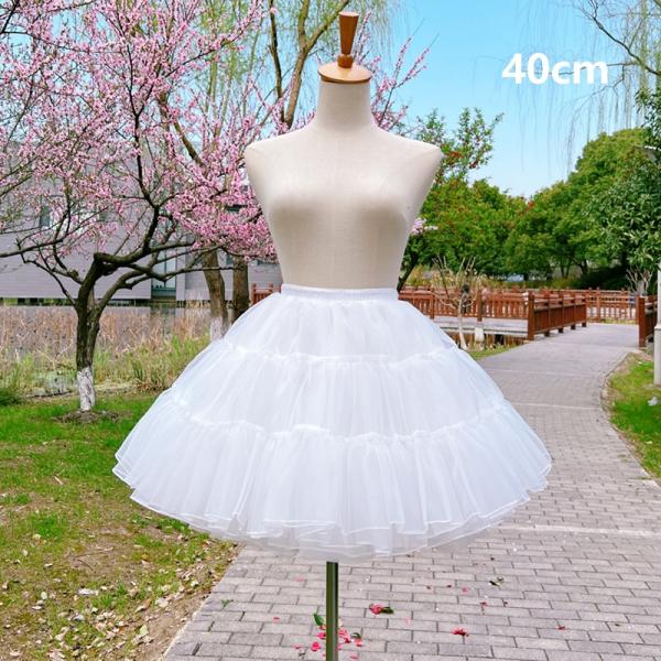 新品 アイドル衣装 パニエ・ヘッドドレス付き ボリュームスカート コスチューム パニエ ミニ丈 40cm 4層 ボリューム 膨らみ 無骨 ミニスカート