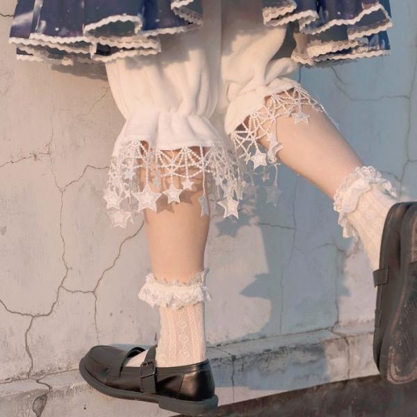ロリータ かぼちゃパンツ ドロワーズ 冬 レース 星 保温 厚手 フランネル ロリイタ レディース 選べる丈 Buyee Buyee 日本の通販商品 オークションの代理入札 代理購入