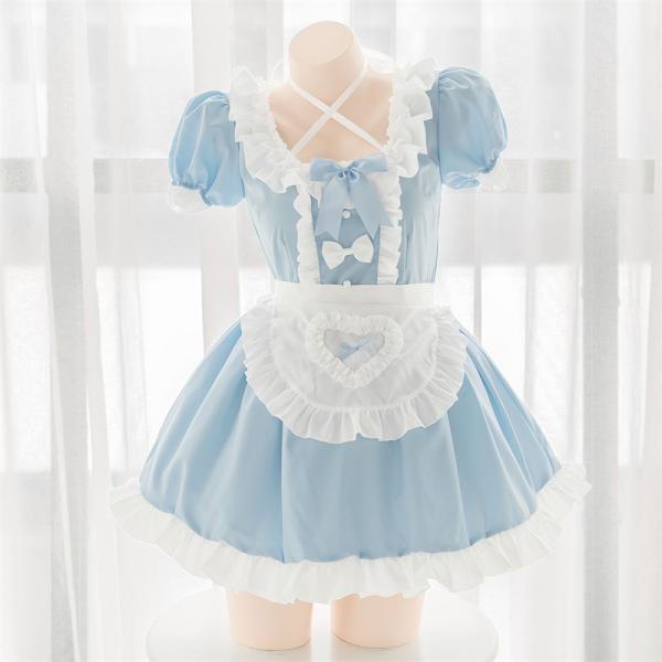 BABY オーガンジーハートエプロン 甘ロリ/メイド服/撮影用 にも alicedoll_a070077