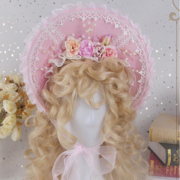 ロリータ 帽子 ボンネット ピンク ロリィタ クラロリ 甘ロリ ゆめ