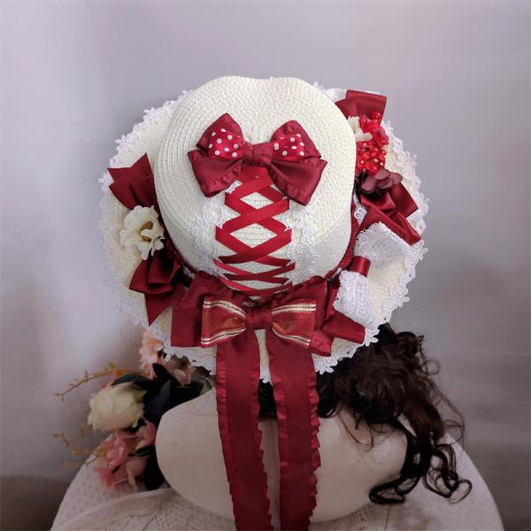帽子 森ガール カントリー風 ロリィタ Lolitaロリータ カンカン