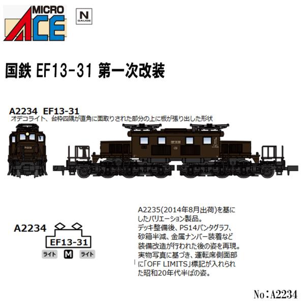 予約 2025年4→5→12月予定】 マイクロエース No:A2234 国鉄 電気機関