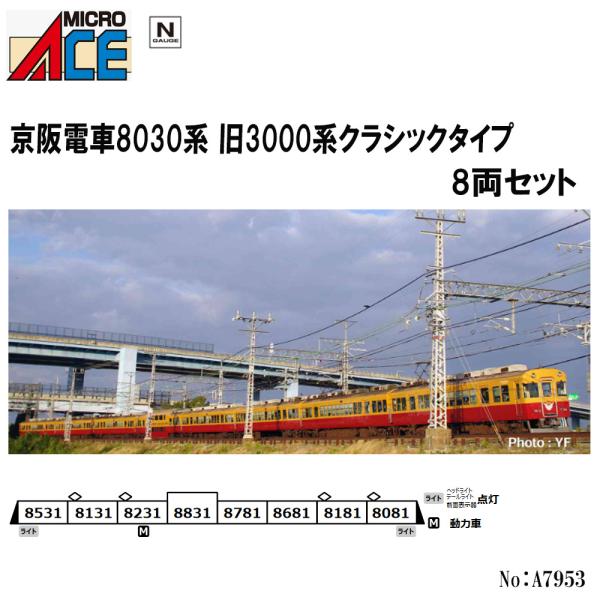 マイクロエース 【予約 発売日未定】No:A7953 京阪電車8030系 旧