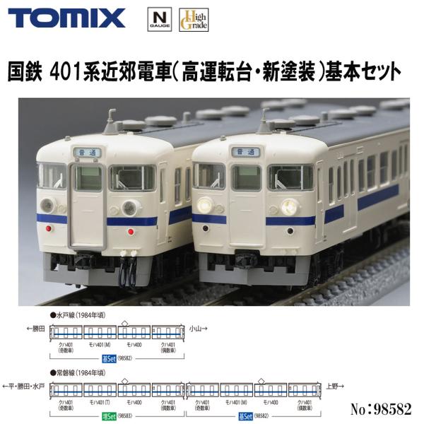 トミックス No:98582 TOMIX 国鉄 401系近郊電車(高運転台・新