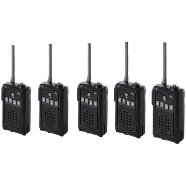 インカム　アルインコ 特定小電力トランシーバー　DJ-CH3B (ブラック) 　5台セット　交互通話　中継対応 47ch　無線機