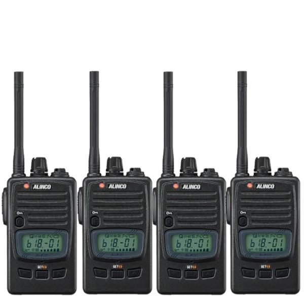 生産終了品 4台セット DJ-P221MA 47ch 中継対応 ミドルアンテナ 特定小電力トランシーバー　耐塵 防浸 ALINCO　トランシーバー　無線機　アルインコ