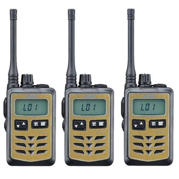 ALINCO （アルインコ）トランシーバー 2台セット ALINCO（アルインコ） インカム DJ-P321GM （ゴールド） 3台セット