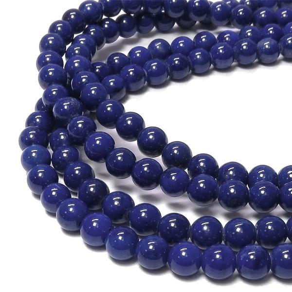 天然石ビーズ ラピスラズリ 4mm 丸玉 15玉セット パワーストーン 粒売り 贈り物
