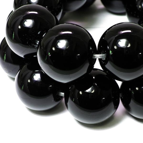 天然石ビーズ オニキス 18mm 丸玉 1玉売り パワーストーン 粒売り 贈り物