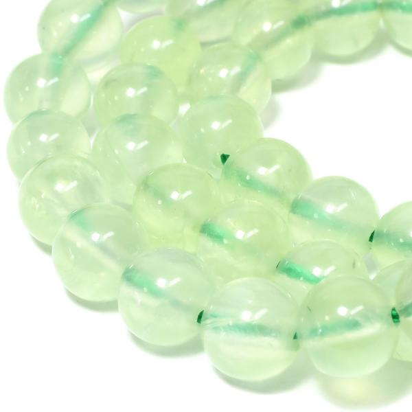 天然石ビーズ プレナイト 6mm 丸玉 10玉セット パワーストーン 粒売り 贈り物