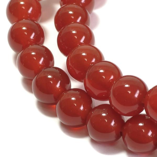 天然石ビーズ 赤めのう 6mm 丸玉 30玉セット パワーストーン 瑪瑙 メノウ 粒売り 贈り物
