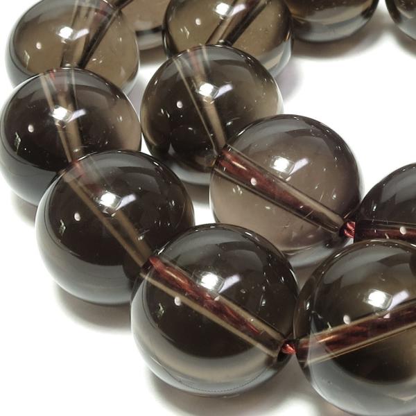 天然石ビーズ スモーキークオーツ 12mm 丸玉 4玉セット パワーストーン 粒売り 贈り物