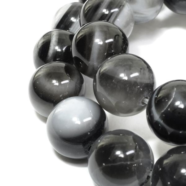 天然石ビーズ 天眼石 12mm 丸玉 4玉セット パワーストーン 粒売り 贈り物