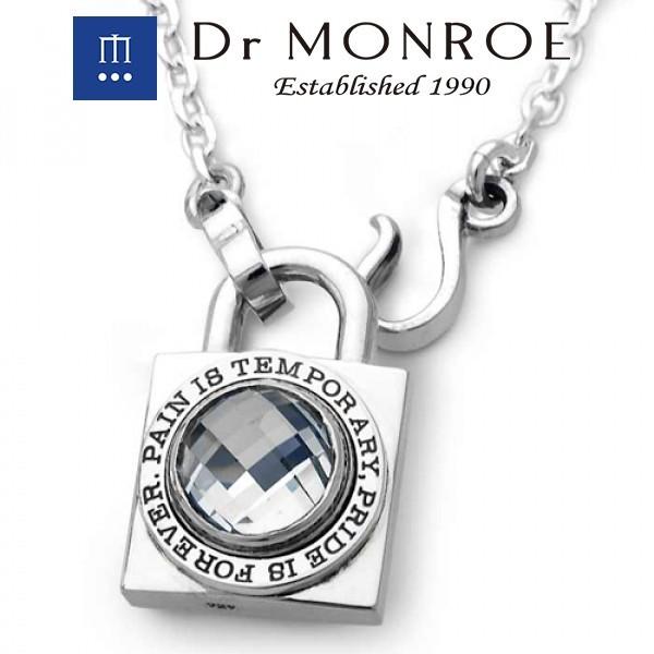 Dr MONROE ペンダントヘッド メンズ ブランド シルバー パドロックストーンペンダント ジルコニア 鍵 ドクターモンロー