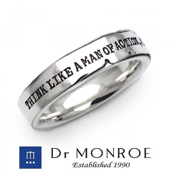 ドクターモンロー 約28.5号 シルバー リング メッセージ 大きいサイズ