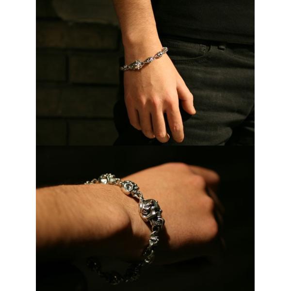 Fal ブレスレッド メンズ ブランド シルバー ルーズスウィルブレスレッド スカル ピエロ バングル 腕輪 エフエーエル Sagaretxe Net