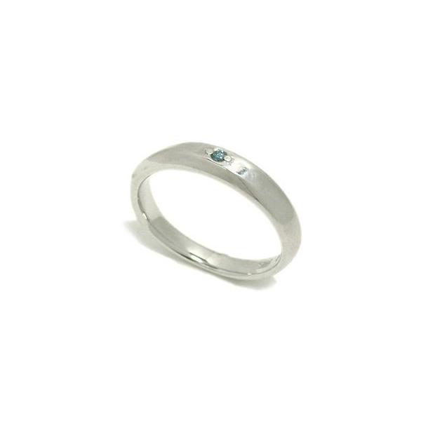 シルバーリング ダイヤモンド風 ブルーダイヤモンド入 ツイスト シルバーリング 7-21号 ダイアモンド