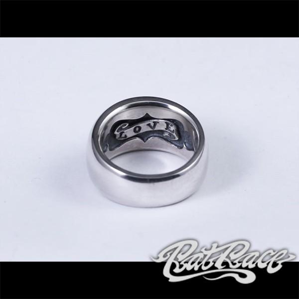 RAT RACE ラットレース R.A.W ドームドリング ナロー LOVE シルバー 