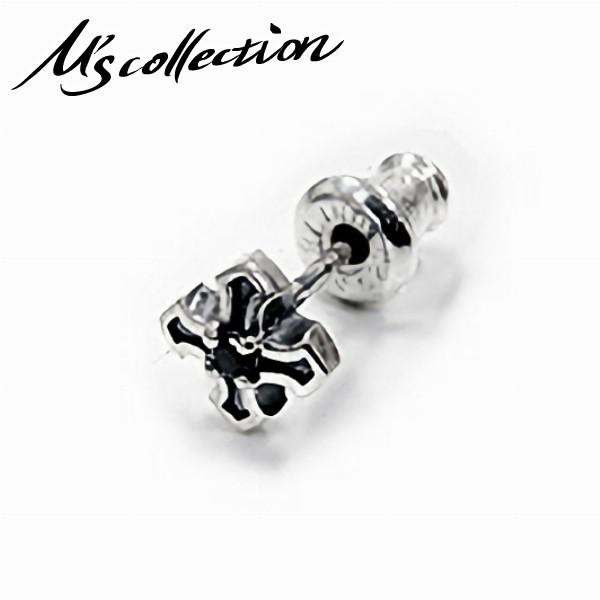 M's collection シルバー 十字架ピアス、エムズコレクション M'S COLLECTION（エムズコレクション） Ms collection ピアス メンズ