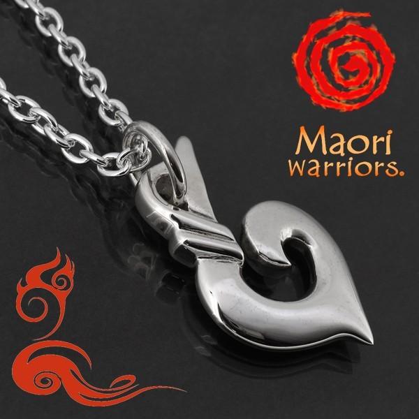 maori warriors☆フック型ネックレス☆シルバー☆925 Maori warriors ペンダントヘッド メンズ ブランド シルバー