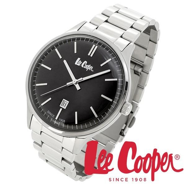 Lee Cooper リークーパー 腕時計 メンズ ブランド ステンレスベルト ブラック LC06292.350 時計