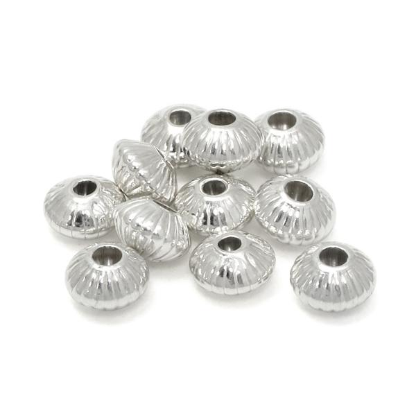 ソロバン スジ入り 3.5mm 5玉セット シルバーパーツ 贈り物