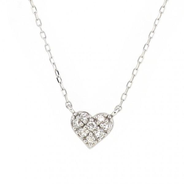 ハート ゴールドネックレス パヴェ 18金 ホワイトゴールド ダイヤモンド ダイアモンド ジュエリー ネックレス 首飾り Pymr Go Th