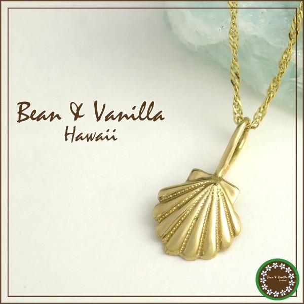 ハワイアンジュエリー ビーン&バニラ ネックレス レディース 14金 貝殻