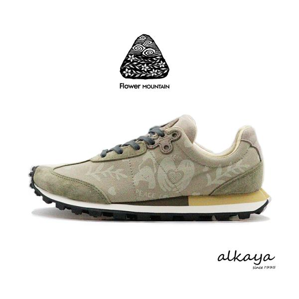 Flower MOUNTAIN フラワー マウンテン ASUKA アスカ KHAKI カーキ　 スニーカー 靴 フラワーマウンテン 返品交換送料無料