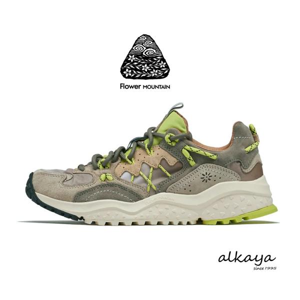 Flower MOUNTAIN フラワー マウンテン YAMABUSHI ヤマブシ TAUPE/LIME トープ／ライム   スニーカー 靴 フラワーマウンテン 返品交換送料無料