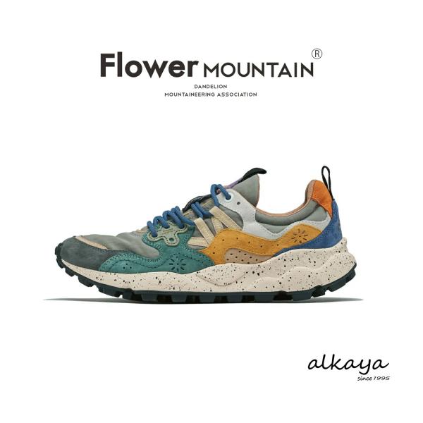 Flower MOUNTAIN フラワー マウンテン　YAMANO3 ヤマノ3 GREY-PETROL-ZUCCA グレーペトロールズッカ  スニーカー 靴 フラワーマウンテン 返品交換送料無料