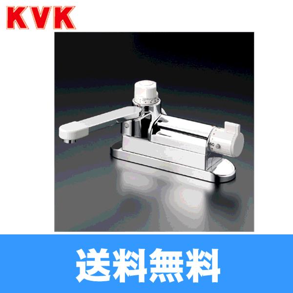 KVK デッキ形定量止水付サーモスタット式混合栓 KM297G (水栓 KVK デッキ形定量止水付サーモスタット式混合栓 KM297G (水栓